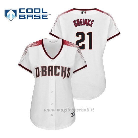Maglia Baseball Donna Arizona Diamondbacks Zack Greinke Cool Base Majestic 1ªBianco